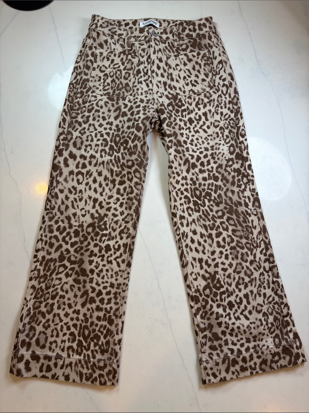 Leopard Print pants - Brown/Cream